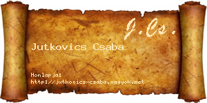 Jutkovics Csaba névjegykártya